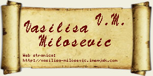 Vasilisa Milošević vizit kartica